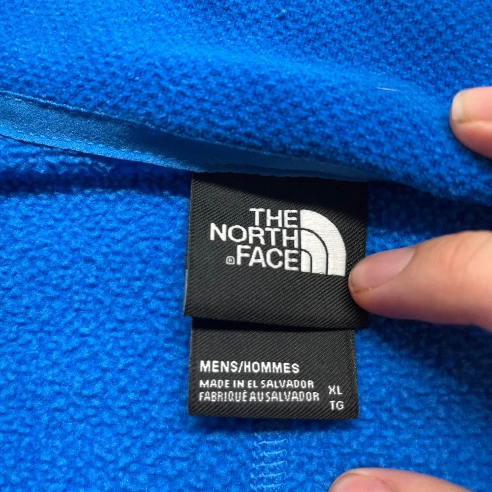 The North Face Fleece Sweatshirt Mens XL‎ Blue Quarter Zip Pullover